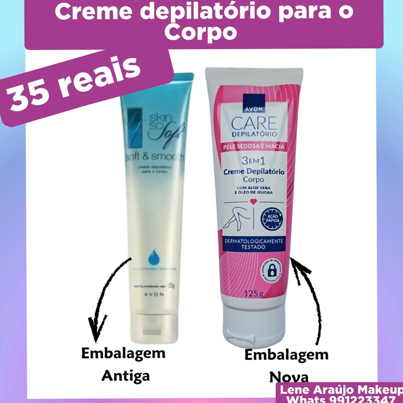 Creme depilatório para o Corpo 3 em 1