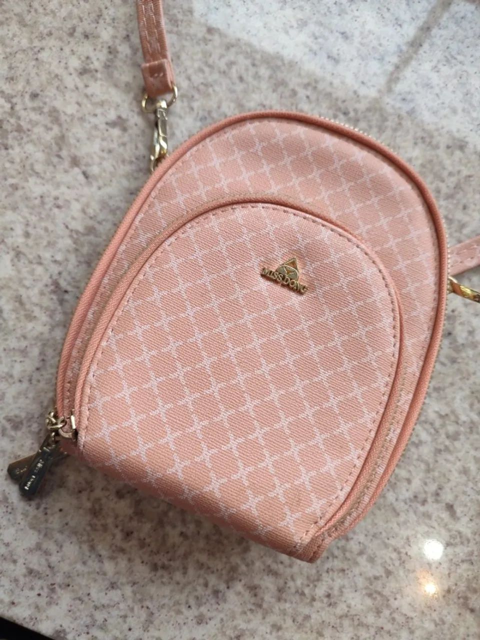 bolsa lateral 3 compartimentos - rosa