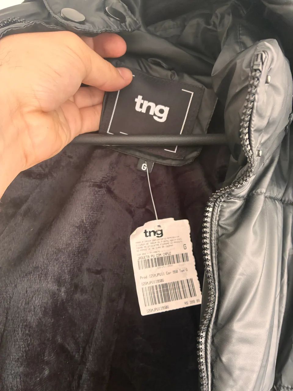 Jaqueta preta TNG - G/Nova, nunca usada - Foto 2