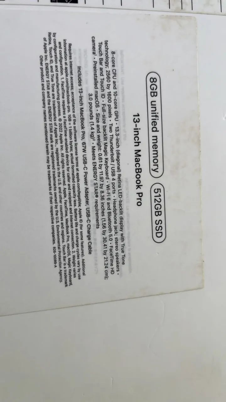 MACBOOK PRO M2 , 8GB , 256 , 13 POL - Foto 3