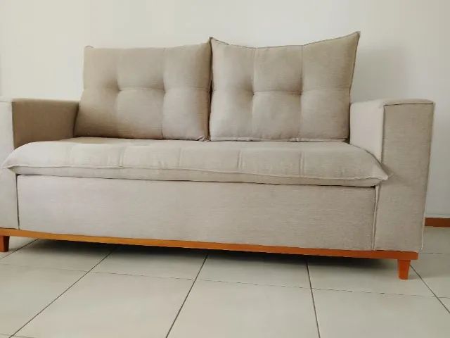 Sofá fixo 2 lugares estado impecável 