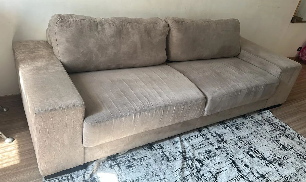 Sofá de veludo nobre 4 lugares - Foto 3