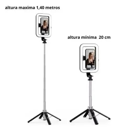 Tripé Ring Light LED Tomate MZP-308 190cm c/ Controle Bluetooth p/ Celular - Foto 3