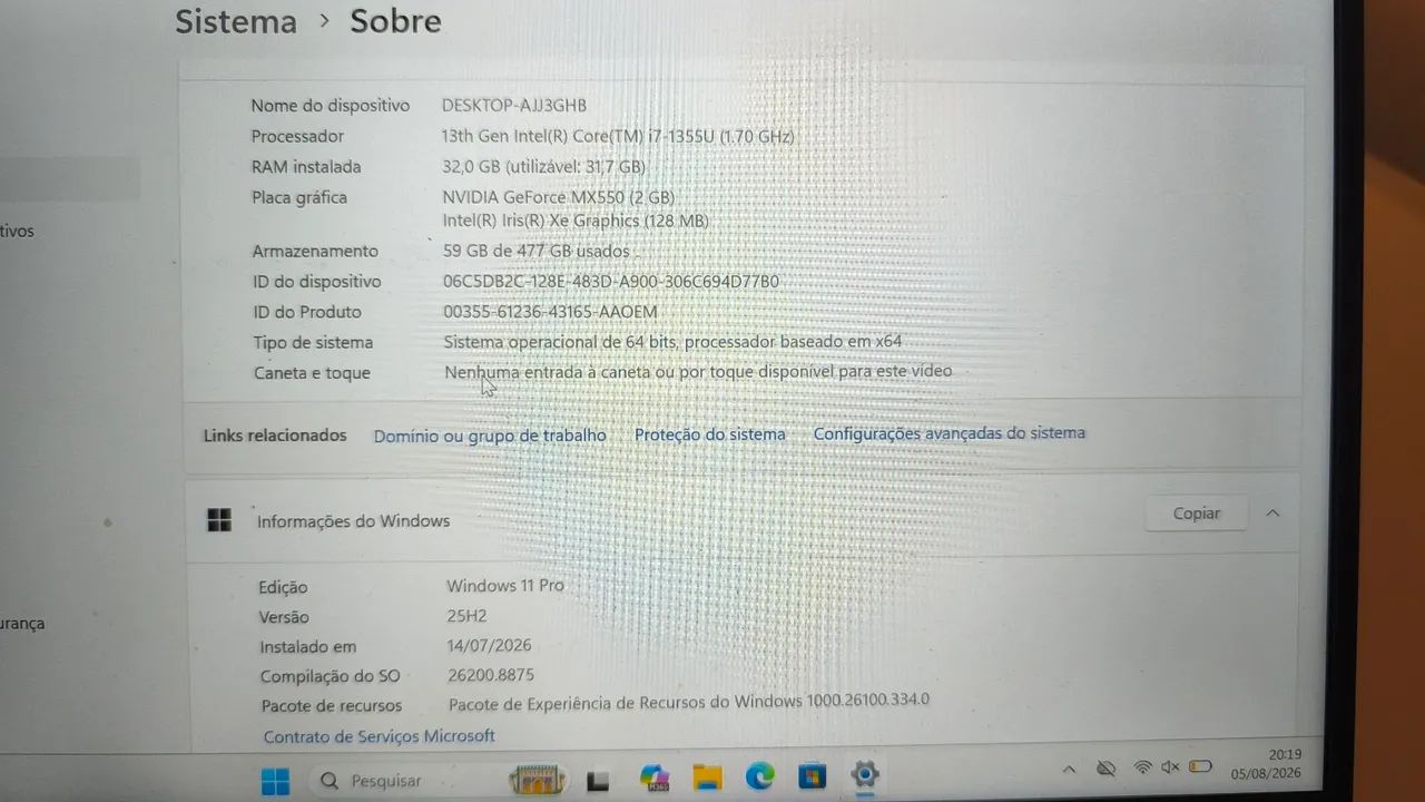 Notebook Dell I7 13ª 32GB RAM 500GB SSD - Foto 3