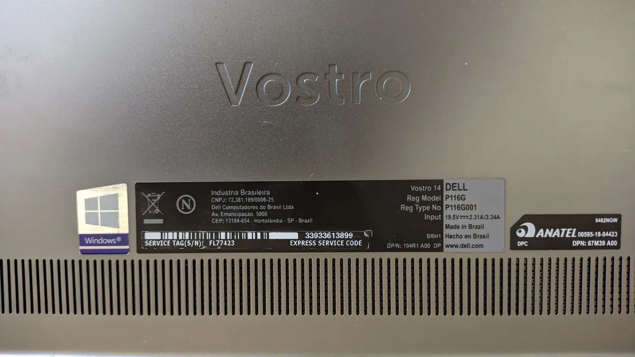 Notebook Dell Vostro 14 polegadas com 16gb ram - Foto 4