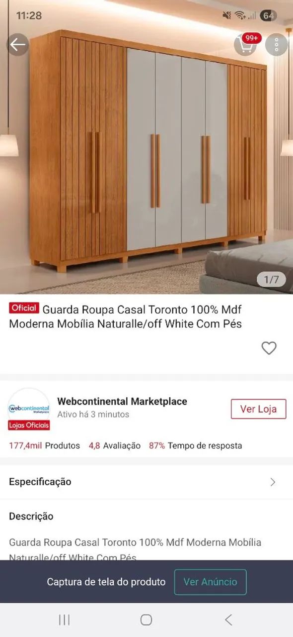 Guarda roupa novo na caixa - Foto 2