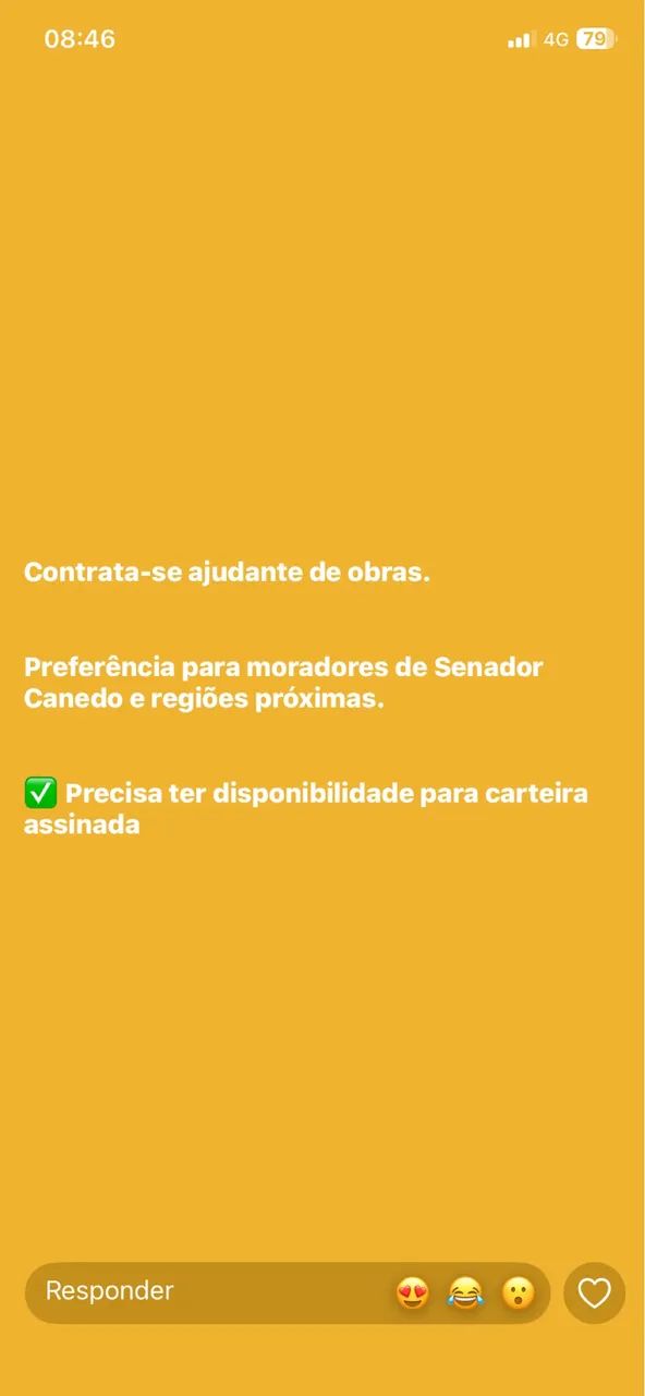 Contrata ajudante de obra