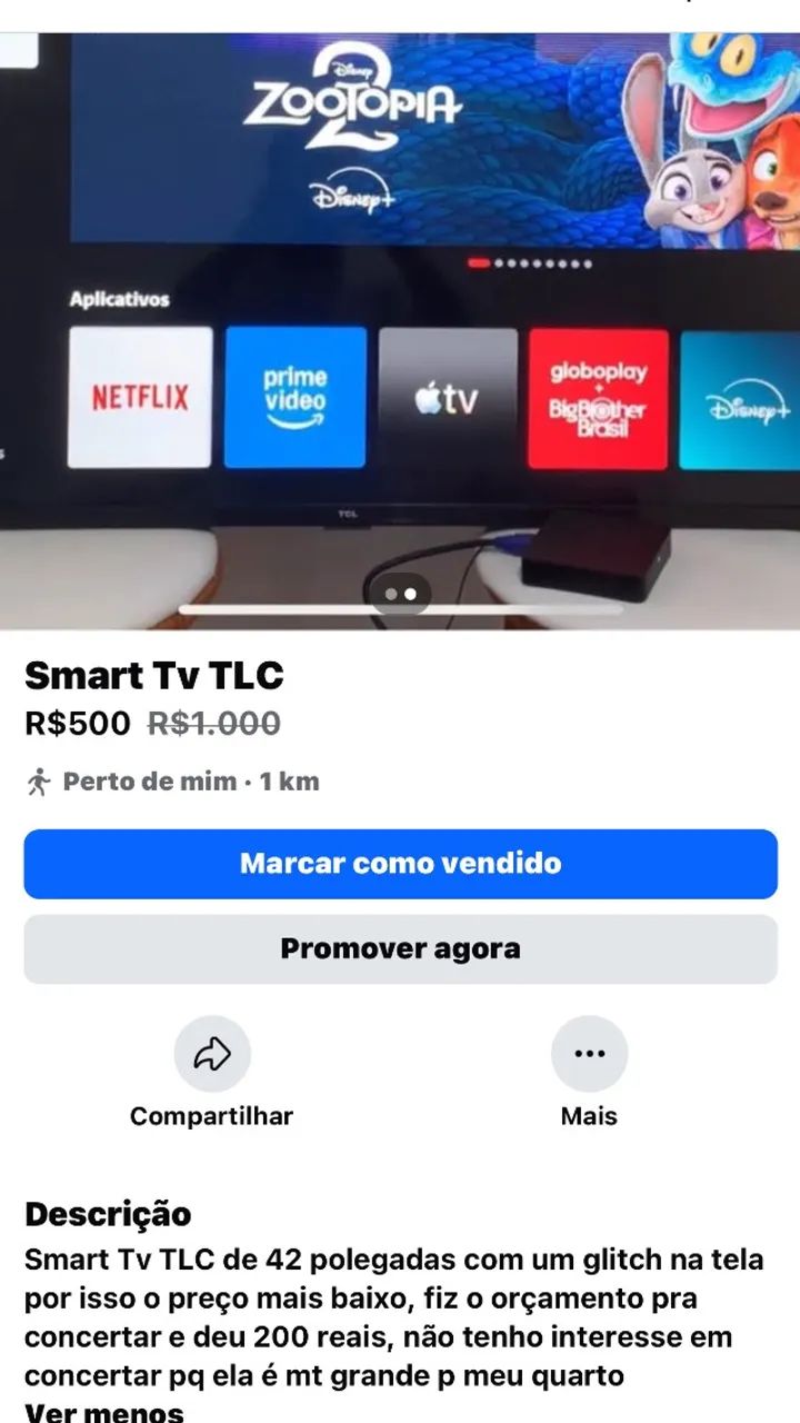 Televisão 43 polegadas