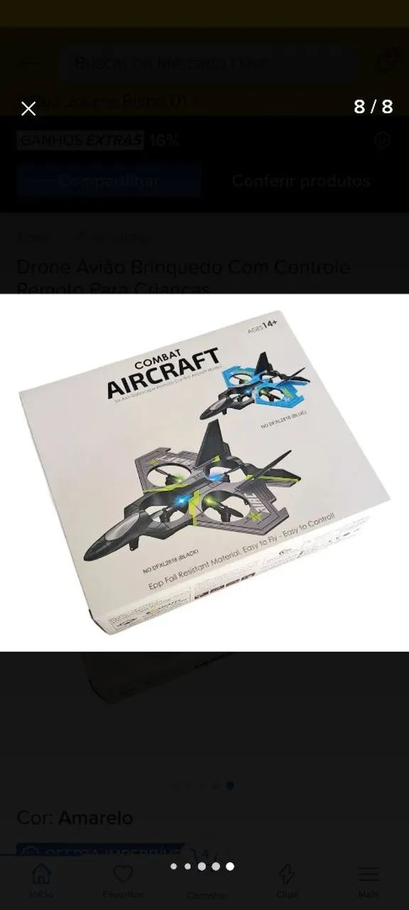 Avião drone de manobras 