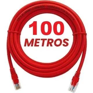 Cabo de Rede CAT6 c/ Conector Blindado Alta Velocidade 100m