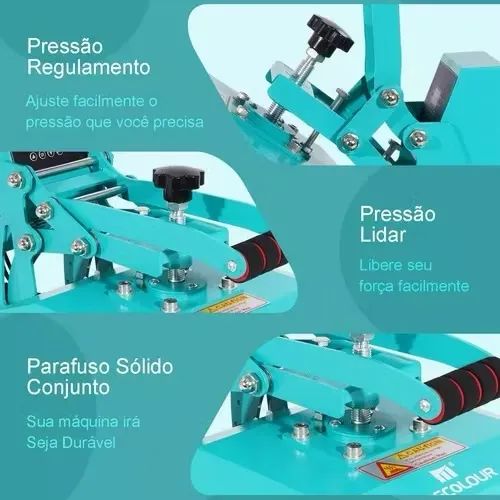 PRENSA TÉRMICA PLANA SUBLIMAÇÃO 23X30 - Foto 4
