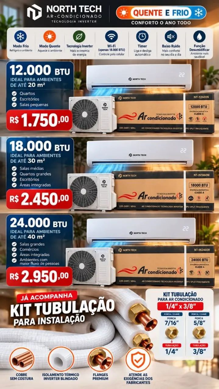Vende-se ar condicionado North TEC 24 mil BTUs  - Foto 4