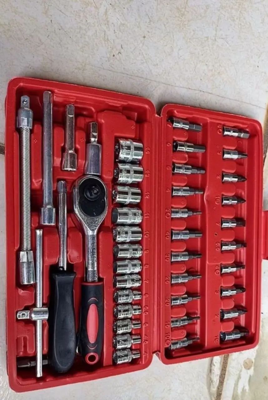 46-Piece Complete Tool Kit + Ratchet | Ideal for Home and Car ?