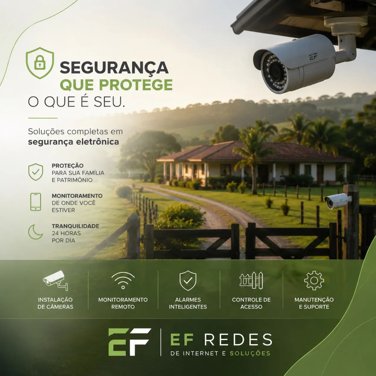 INSTALAÇÃO DE CÂMERAS E SERVIÇOS DE REDE.