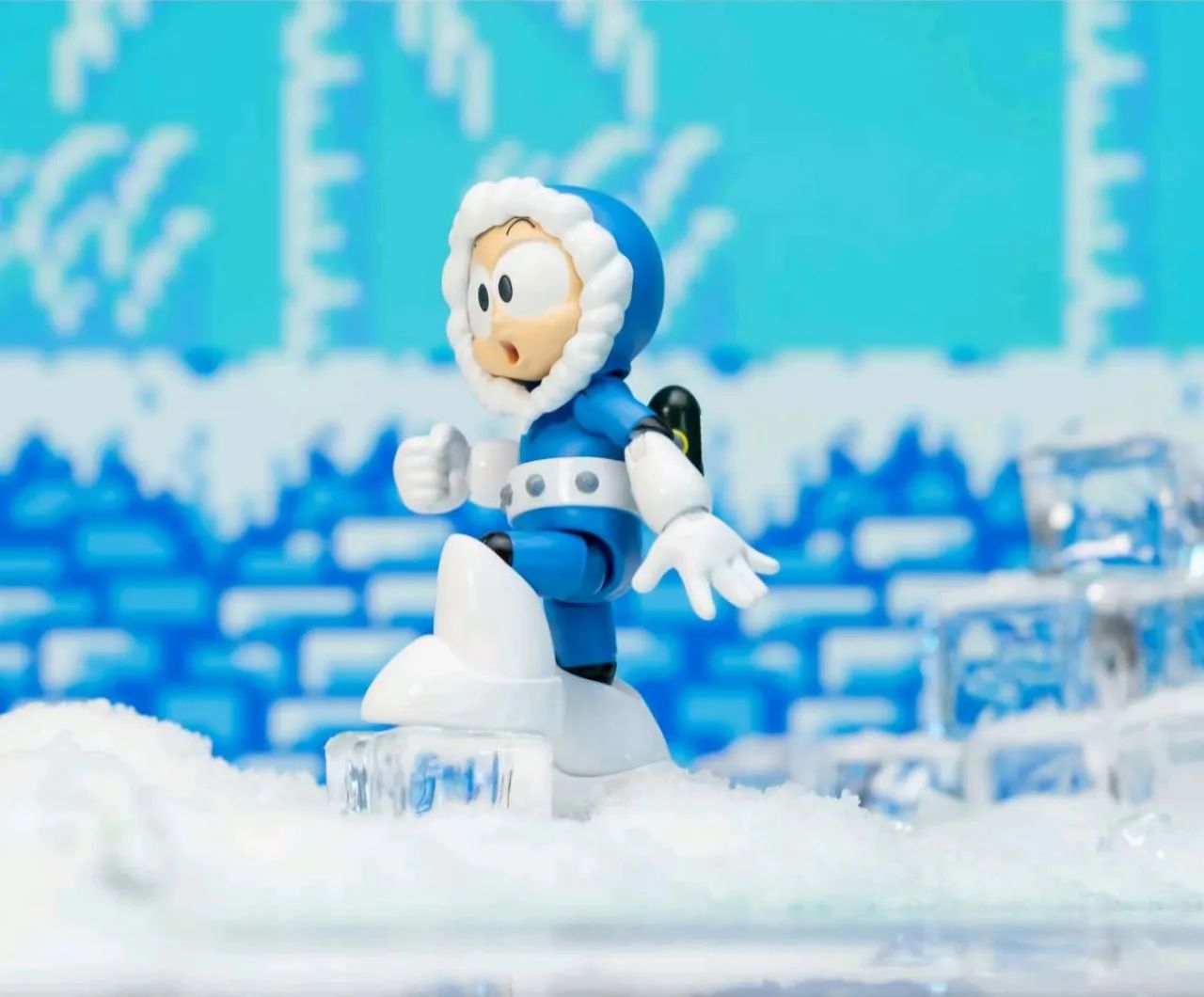 Action Figure Boneco Ice Man do Mega Man 11 Cm Articulado Jada