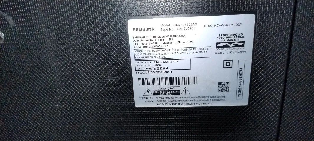 TV SAMUNG 43 polegadas modelo UN43J5200AG (com defeito) - Foto 2