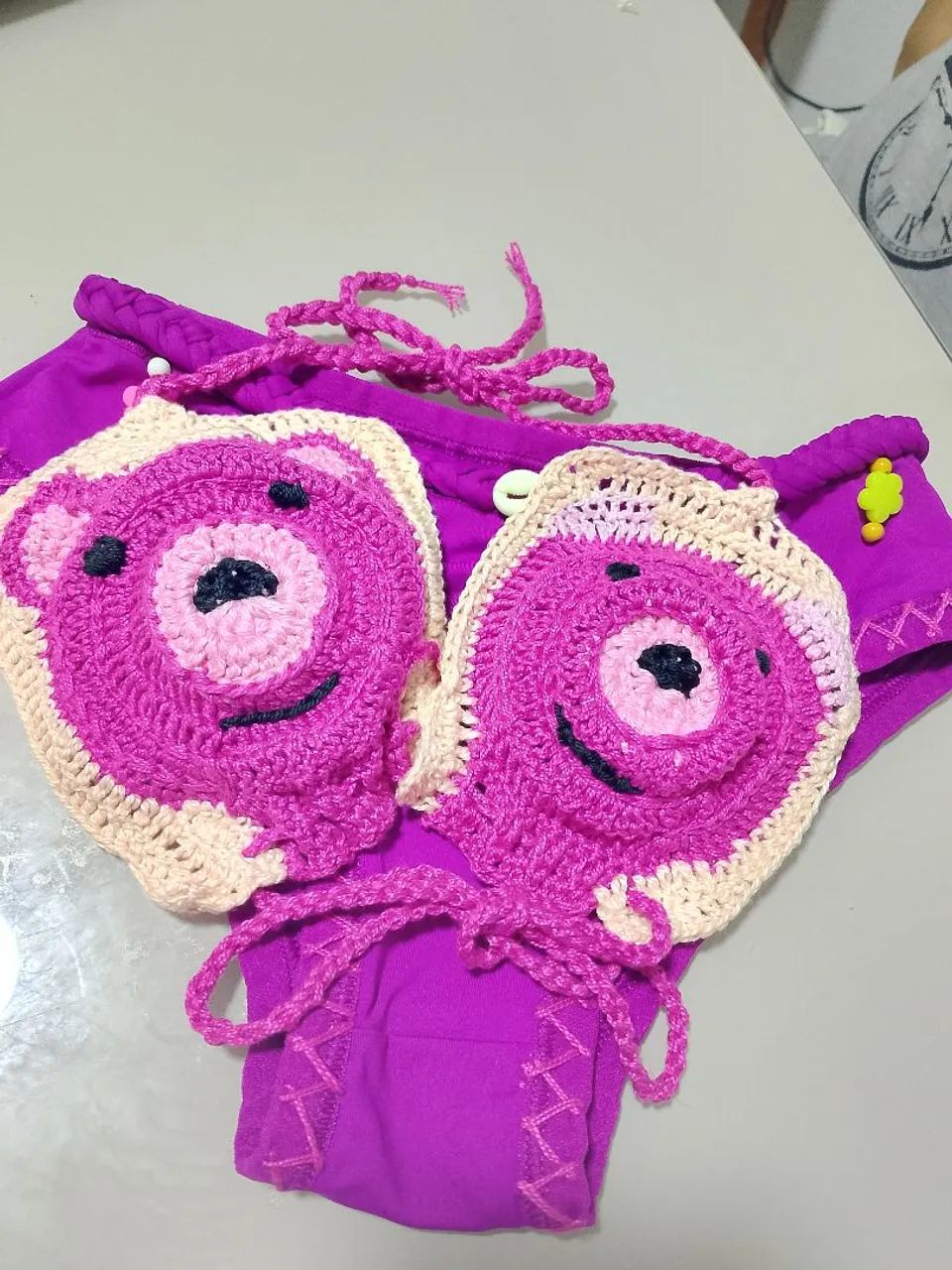 Biquíni infantil de crochê  - Foto 2