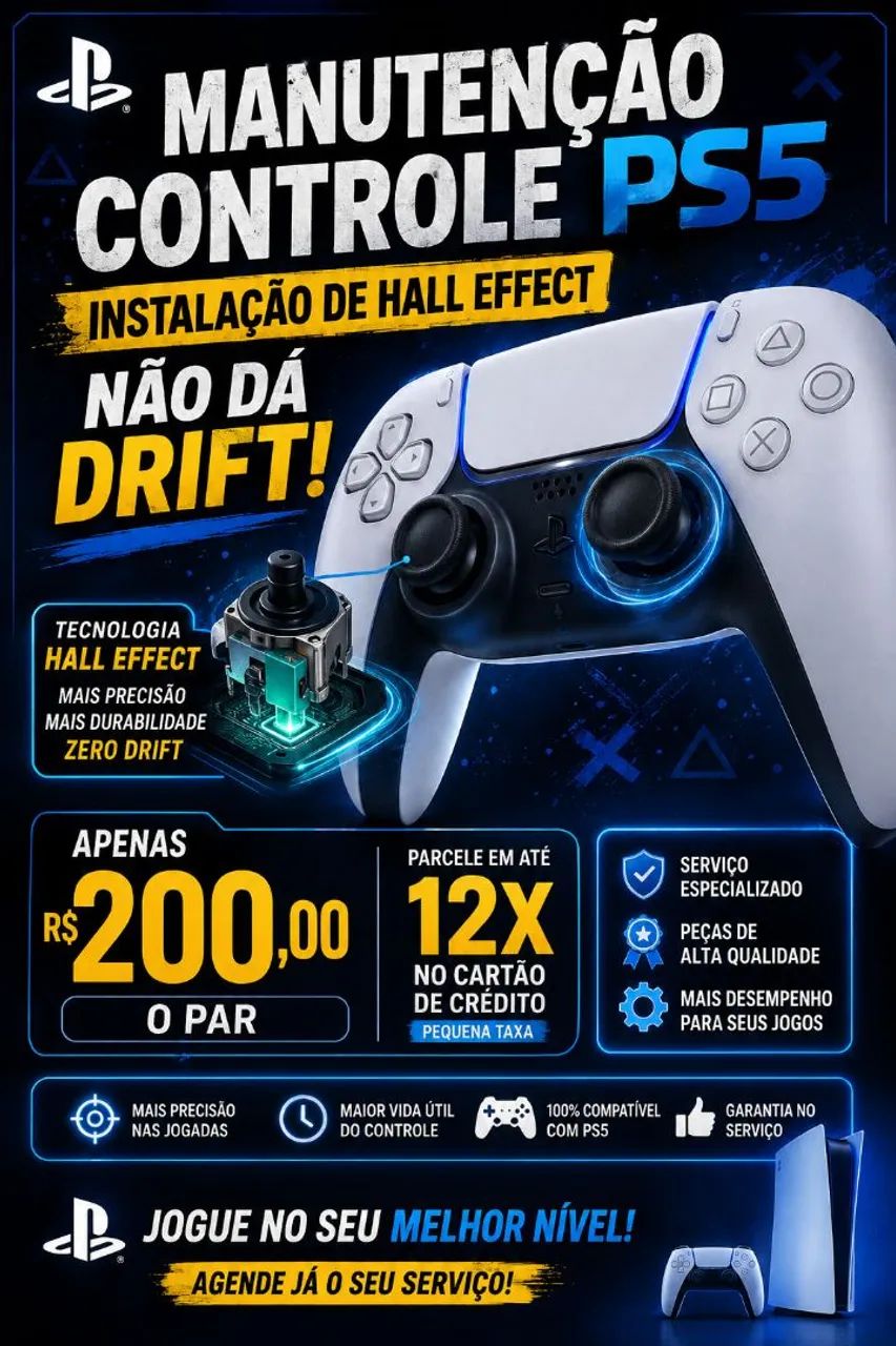 Manutenção controle ps5