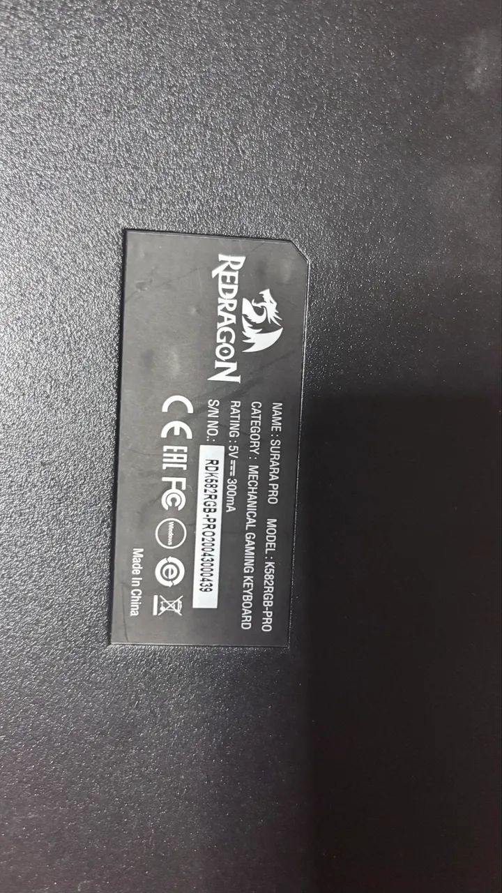 Teclado mecânico Redragon  pro 