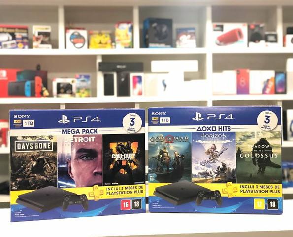 PS4 1TB Kit c/ 3 jogos + 1 ano de garantia - Foto 3