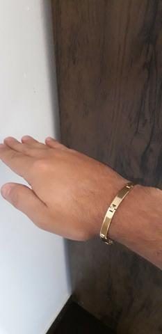 Pulseira moeda 7mm não oxida