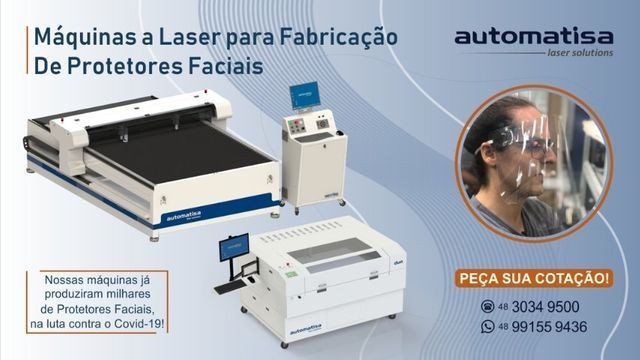 Máquina Laser para Fabricar Protetores Faciais - Face Shield