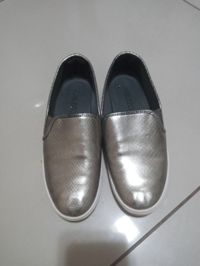 Compre Tênis Slip On Snake Prata Velha Arezzo Online