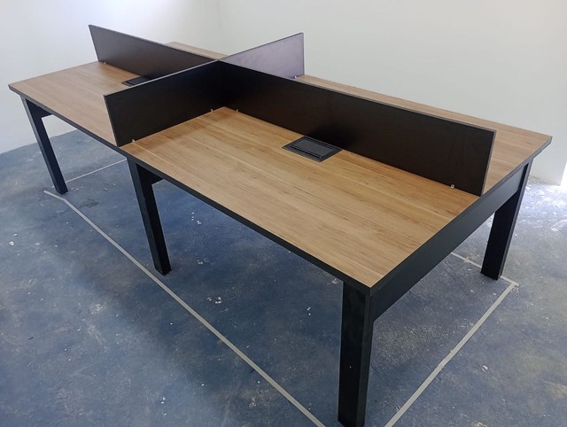 MOVEIS DE ESCRITÓRIO Estação de trabalho 4 pos nova c/caixa de tomadas*leia a descrição*