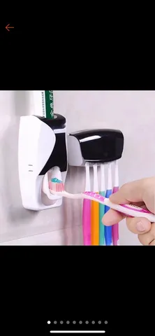 Dispenser de Creme Dental + Suporte para Escovas