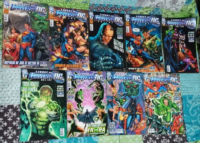 LENDAS DO UNIVERSO DC ONLINE EDIÇÕES 1 A 9 QUADRINHOS HQS SUPER HEROIS DC COMICS PANINI