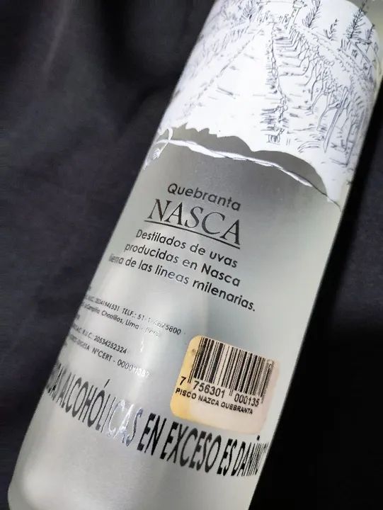 Pisco Nasca Quebranta 750ml - Foto 5