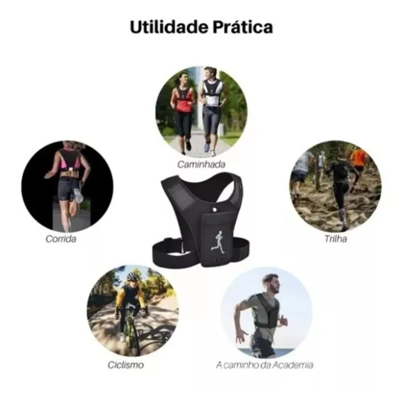 Colete refletivo para corrida com bolsos - Foto 4