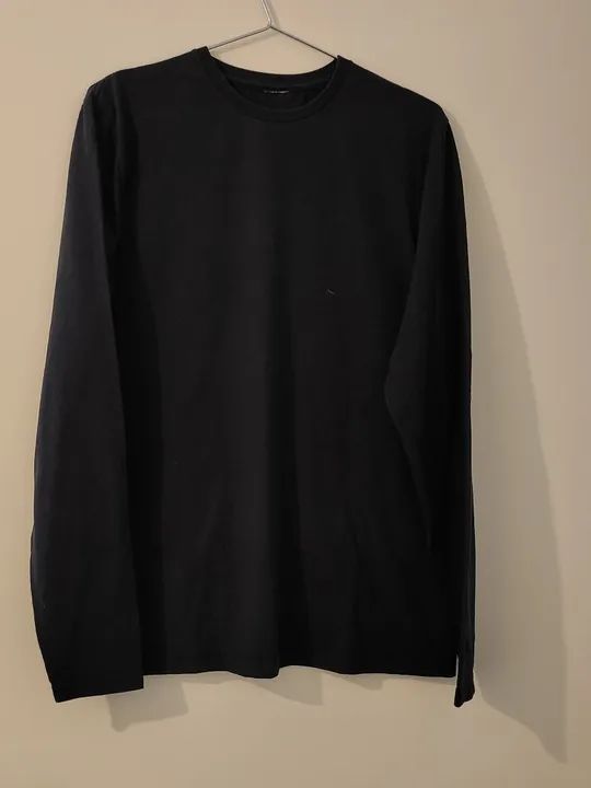 Blusa de frio masculino camiseta manga longa 