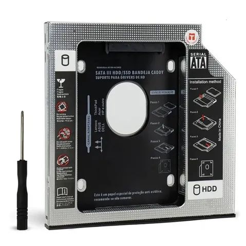  Adaptador Dvd para Hd Ou Ssd Notebook Drive Caddy 9,5mm