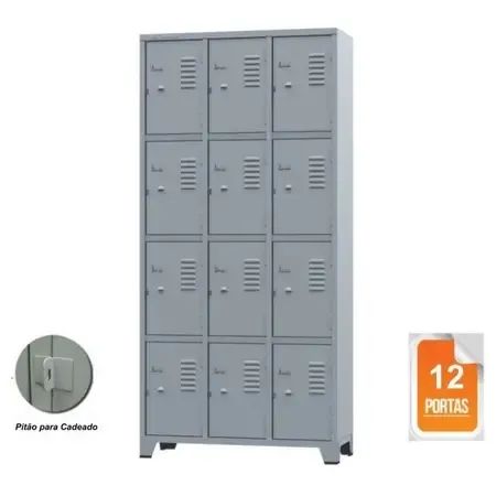 Roupeiro aço amapá com 12 portas-vestiário - Amapa - Foto 4