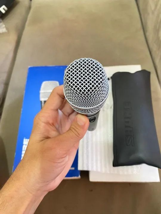 Microfone Shure PG57 XLR Cardioide Dinâmico Original - Foto 3