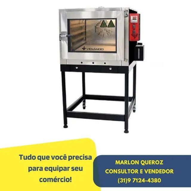 Forno de Padaria Turbo Venâncio 5 Esteiras Novo