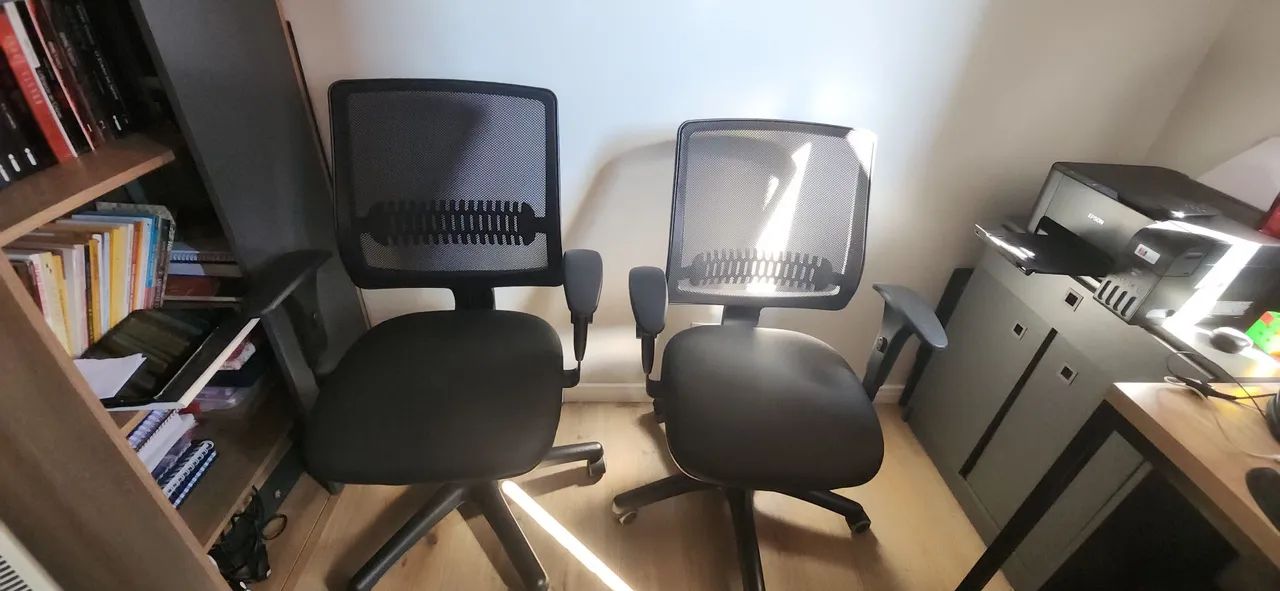 2 (duas) Cadeiras de Escritório Mesh - flexform uni all Black 