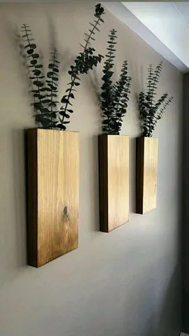 Kit 3 Floreiras de Madeira 30x45