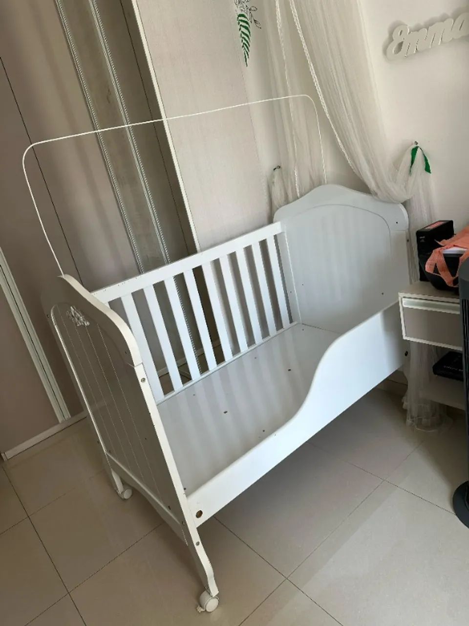 Berço Mini Cama Flex Harmonia - Branco Branco - Foto 2