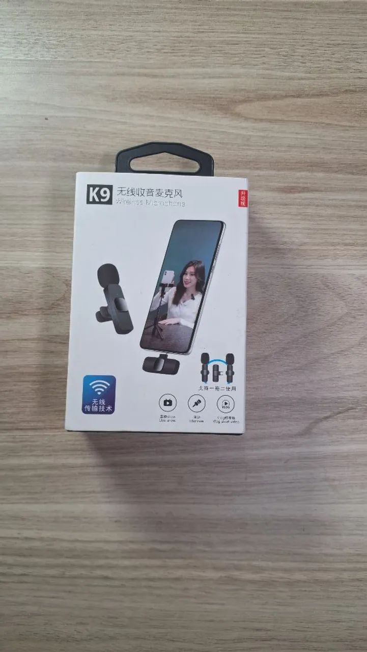 Microfone Sem Fio Para Celular K9 - Gravação de Áudio de Alta Qualidade - Foto 2