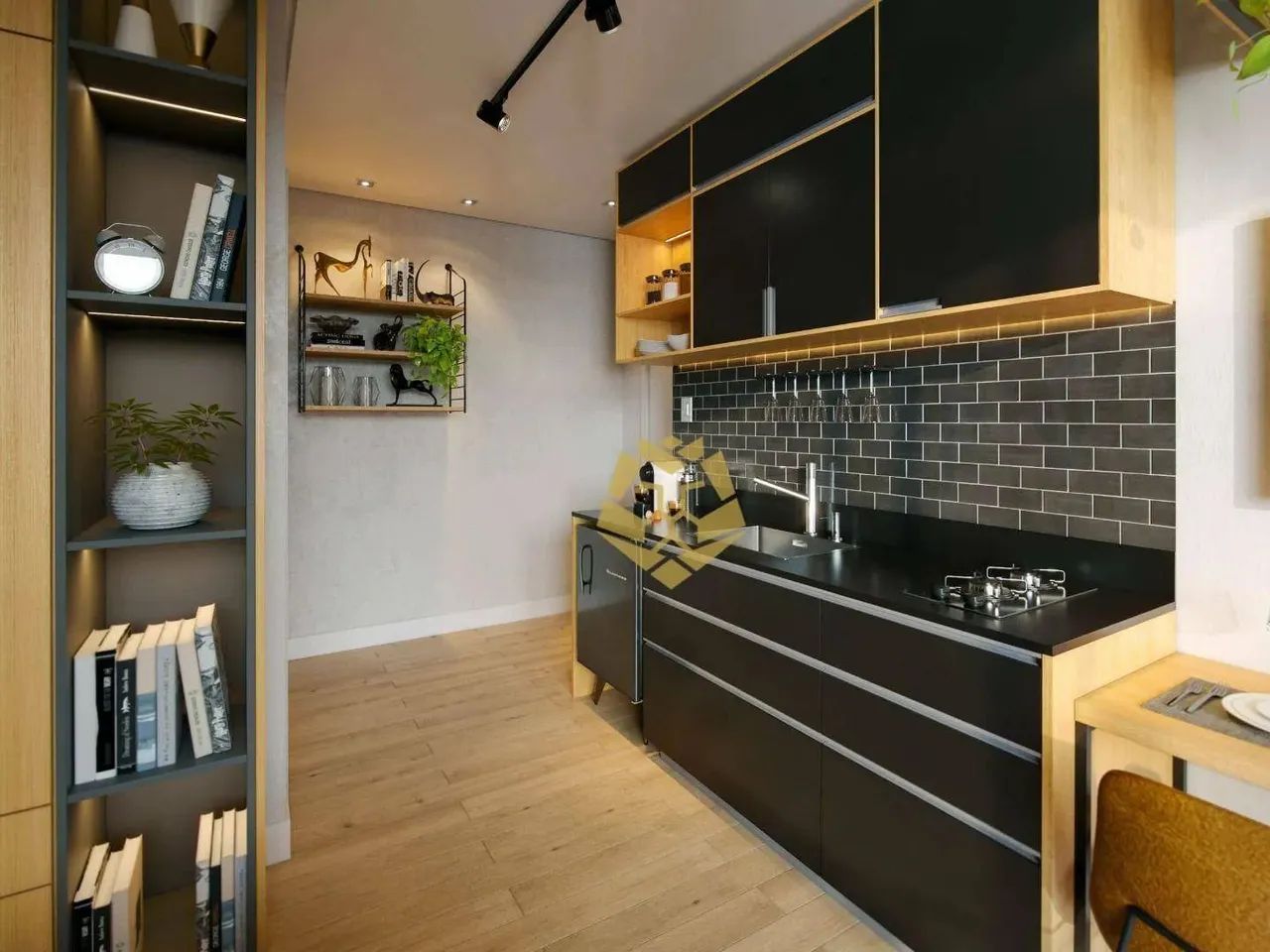Studio com 1 dormitório à venda, 23 m² por R$ 291.183,10 - Cristo Rei - Curitiba/PR - Foto 3
