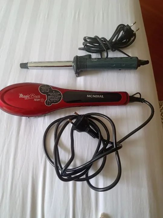 Escova elétrica + 1modelador de cachos - Foto 2