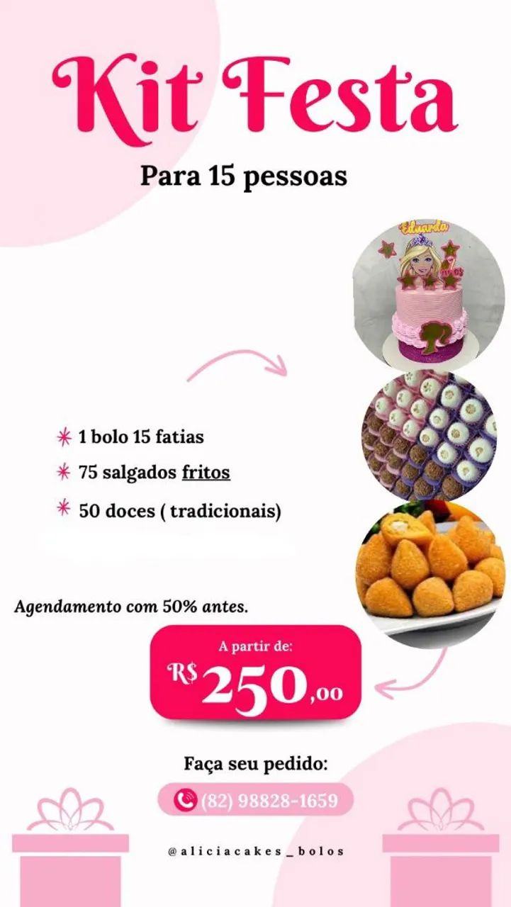 Bolos, doces, salgados e kits festas  - Foto 2