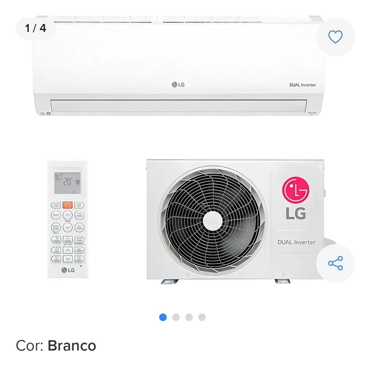 Ar Condicionado Split LG Dual Inverter - Branco