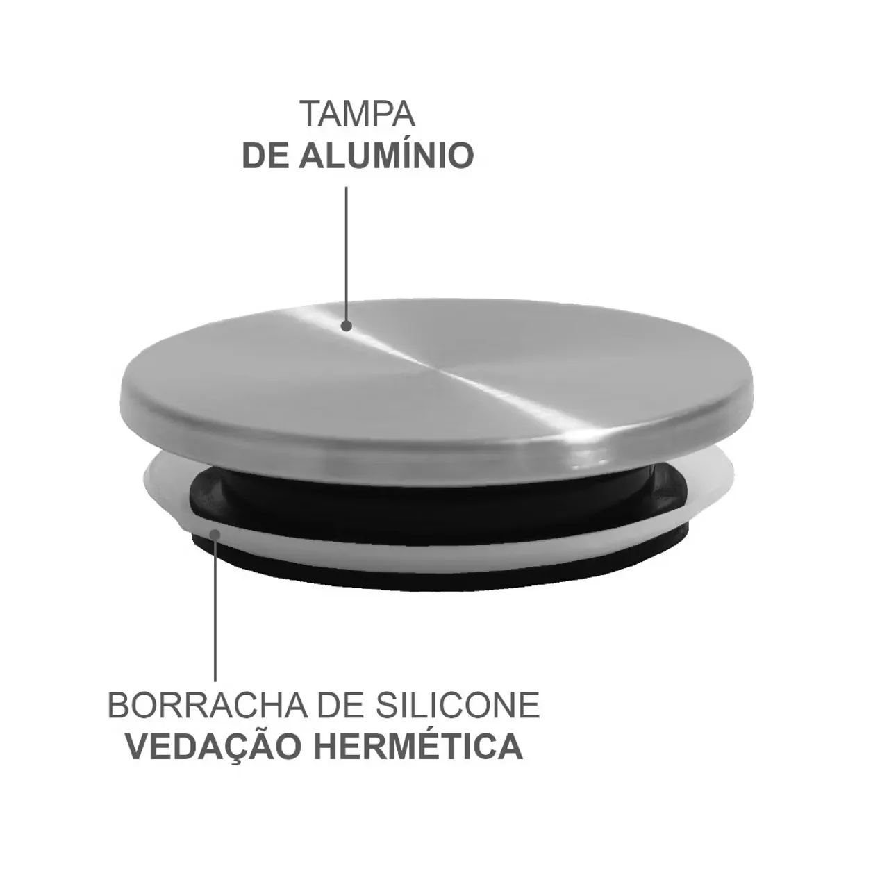 Conjunto de 3 potes de vidro com tampa de inox - Foto 4