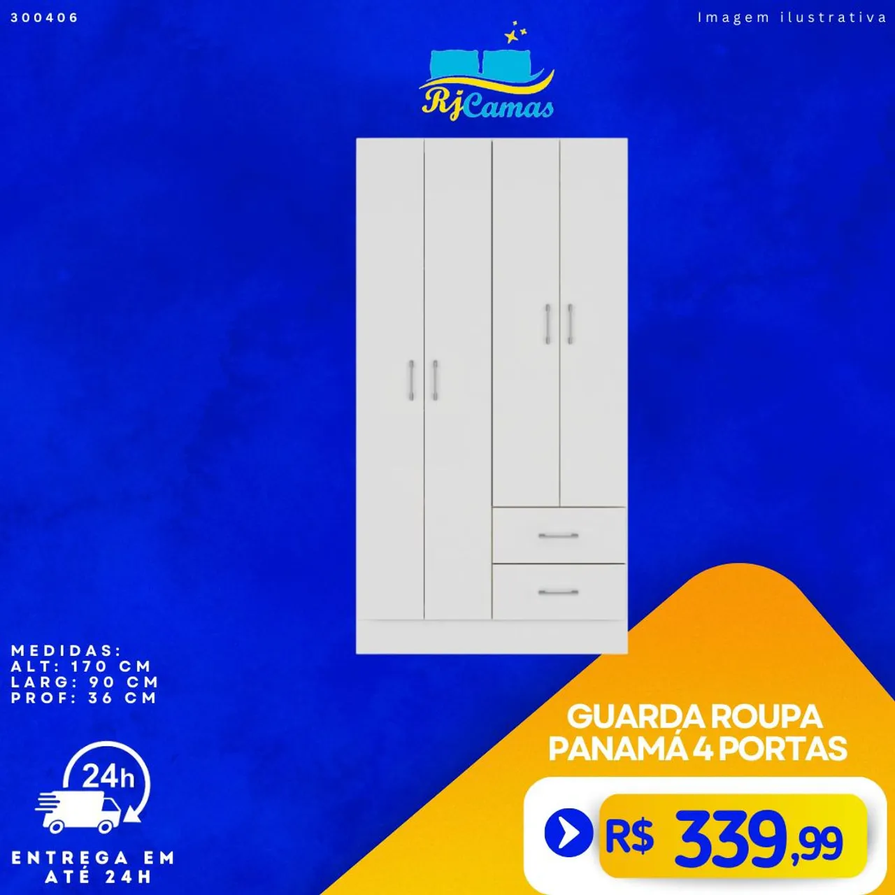 Guarda-Roupa Panamá 4 Portas