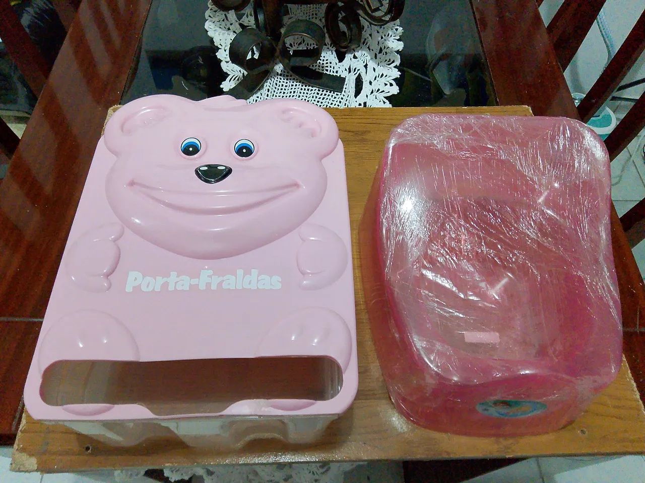 Porta Fraldas Ursinho + Banheira de Bebê