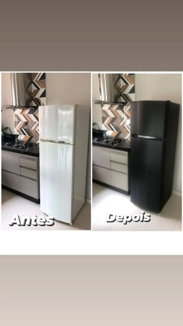 Geladeira envelopamento antes e depois  - Foto 2