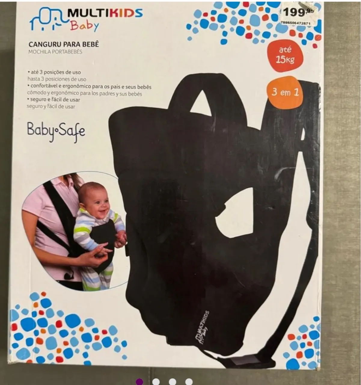 Canguru Multikids Baby - Conforto e Segurança para seu bebê!